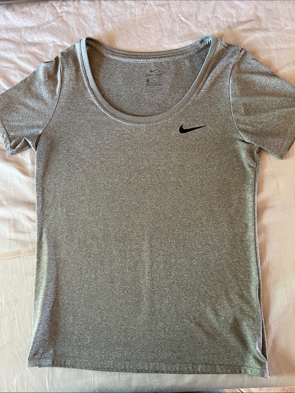 Nike Gray Scoop Neck Dri-FIT Short Sleeve Tee